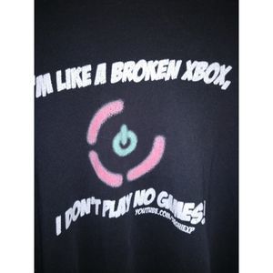 Men's t-shirt 6XL Spread shirt with graphic. Black.